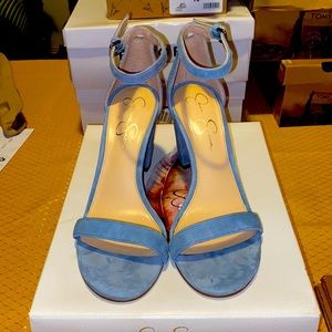New! Beautiful suede baby blue 3 inch heel.